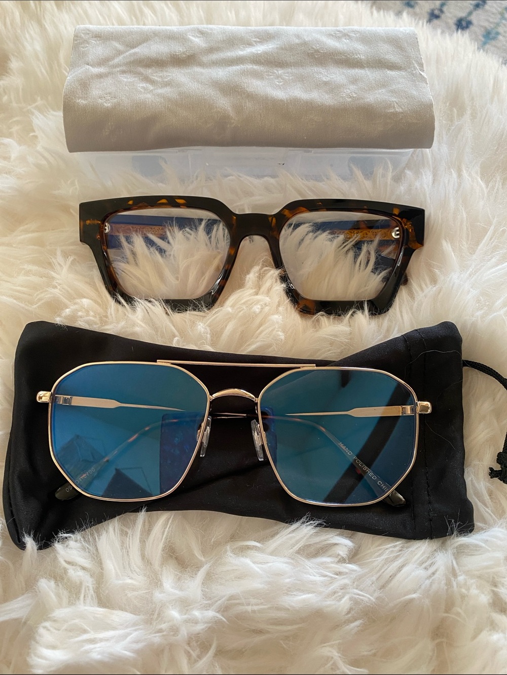 Tortoiseshell Square Blue-Light Glasses + Gold Frame blue light glasses bundle